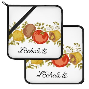 Corningware Spice O&#39; Life Vintage Corning Ware Pot Holder set 2x for your Corning Casseroles Bowls Corning Ware Spice Of Life L&#39;Echalote