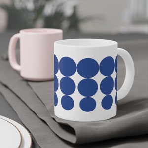 Blue Pyrex Dots Vintage Pyrex Pattern 60s Pyrex Inspired Vintage Blue Rare Pyrex Rare Dots Pyrex Mug 11oz