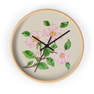 Franziskaner Wüstenrose Wanduhr | Vintage-inspirierter Zeitmesser mit Silent Mechanism Wanduhr Vintage Rose Franziskaner Ware