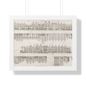 Amsterdam Canal Houses 1768 Print | Keizersgracht Herengracht Facades | Dutch Golden Age Art | Philips Caspar Jacobsz Reproduction