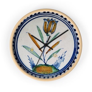 Netherland Holland Porcelain Inspired Delft Blue Christmas Netherlands Gifts Blauw Delft Wall Clock Delft Blue Wall Clock Nederland Tulips