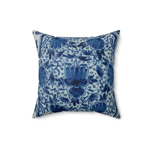 Netherland Holland Porcelain Inspired Delft Blue Christmas Netherlands Gifts Blauw Delft Blue Fabric- Delft Blue Pillow Cover Nederland