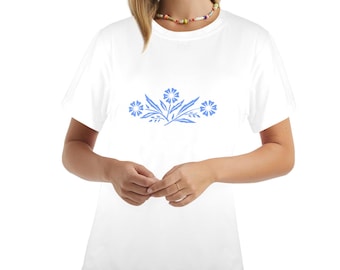 Vintage Corningware Cornflower Blue T-Shirt – Retro Kitchen Tee