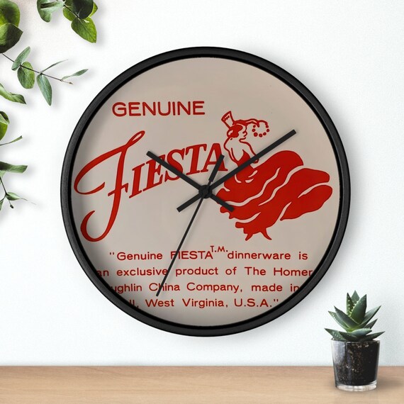 Fiesta Ware Inspired Wall Clock. Great Gift for Fiestaware Collector Unique Old Fiesta Ware Logo Inspired Wall Clock Gift for Mom Etsy