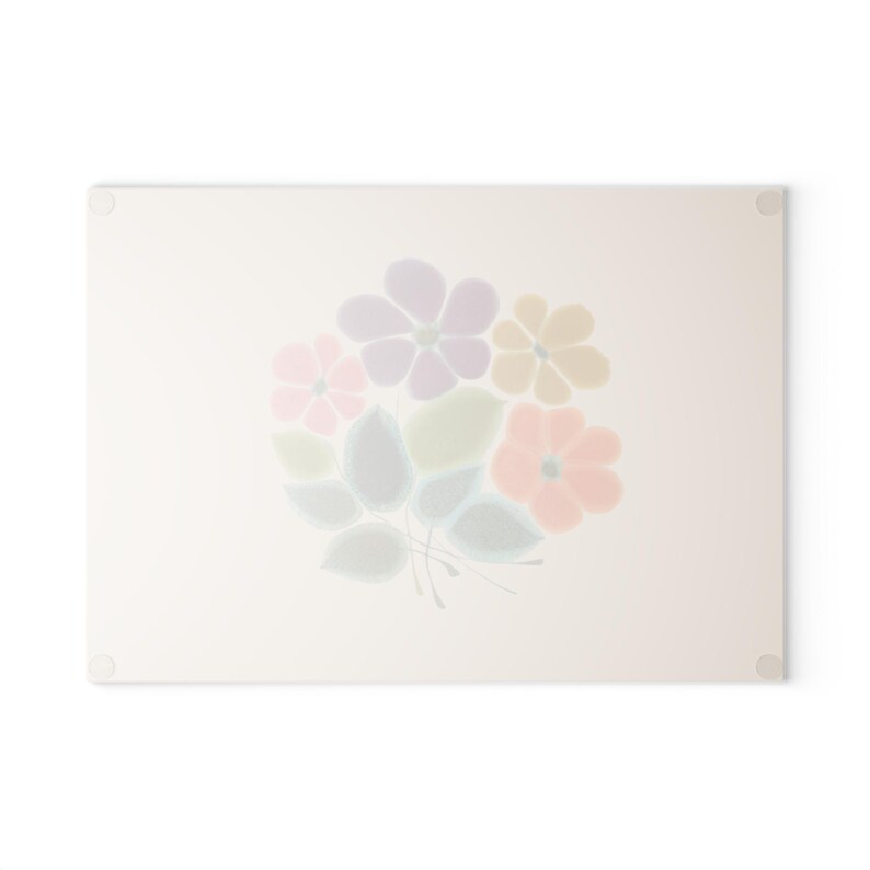 Franciscan Ware Floral Glass Cutting Board – Vintage Kitchen Decor image 9