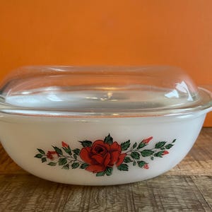 Schott Mainz Jena Glass Vintage German Pyrex Space Age Flower Power Casserole. Rare Pyrex 70s JENAer Glass Casserole – Vibrant MCM kitchen