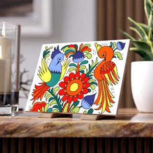 Acapulco Villeroy and Boch Decor Ceramic Tile. Lovely inspired by Villeroy Boch Acapulco Villeroy and Boch Pattern Tile/Coaster/Pot Holder