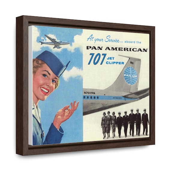 Vintage Pan Am 707 Canvas Art: Aviation Enthusiast Gallery Wrap - Etsy