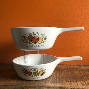 Corning Ware Spice Of Life P-82-B and P-81-B Sauce Pans La Marjolaine - La Sauge Vintage Spice corning ware