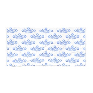 Ręcznik plażowy Vintage Corningware Blue Cornflower – miękka mieszanka poliestru zdjęcie 4