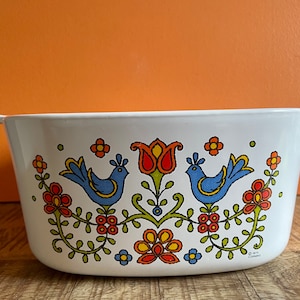 Vintage 1975 Corning Ware COUNTRY FESTIVAL Blaue Vögel Corning Country Festival, Corning Ware A-3-B, 3 Quart / 3Liter Auflaufform A-3-B 3Quart