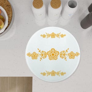 Vintage Pyrex/Corelle Butterfly Gold Inspired Glass Cutting Board – Perfect for Retro Kitchen Lovers & Collectors Gift For Her Counter Saver