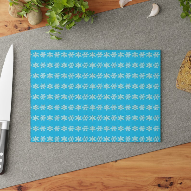 Pyrex Board Vintage Turquoise Snowflake Pyrex Glass Cutting Board - Etsy