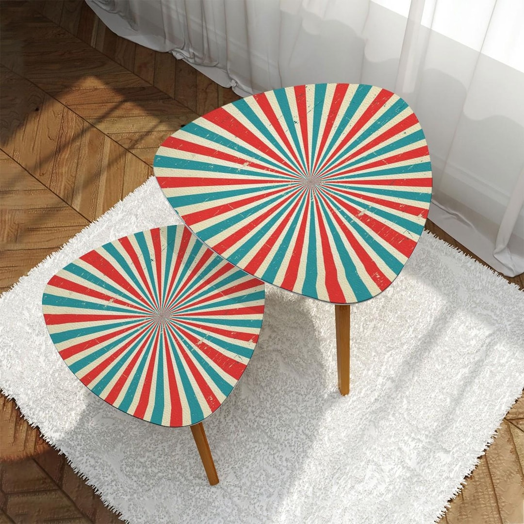 Starburst Nesting Tables – Retro 70s Pop Art, Mid-century Modern Set - Etsy