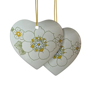 Corningware Floral Bouquet Inspired Ceramic Ornaments (1pc, 3pcs, 5pcs, 10pcs). Vintage Kitchen Gift For Mom or Gift For Her