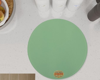Jadeite Inspired Glass Cutting Board – Vintage Kitchen Collector's Decor