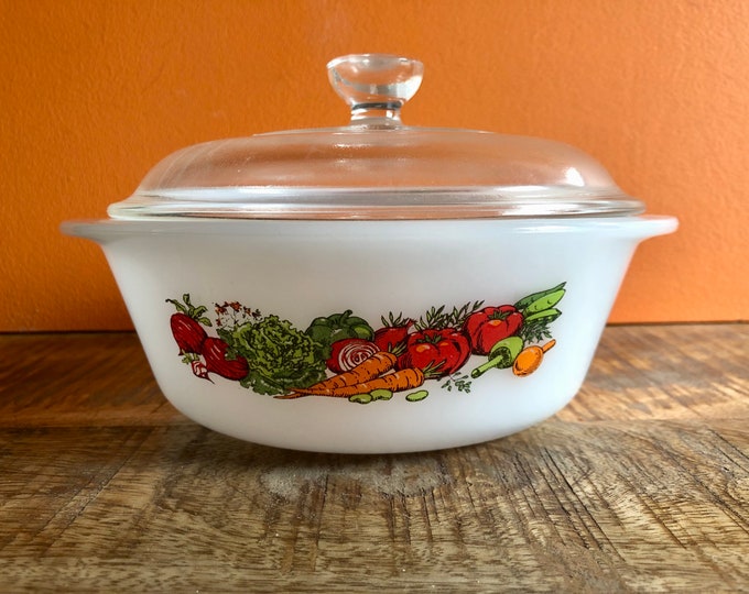 Glasbake Milk Glass Casserole Dish Glasbake J510 1 Quart Vegetable