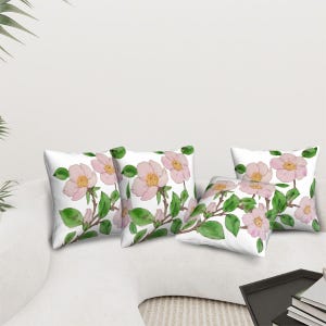Franziskaner Wüstenrose Kissenbezüge | Vintage-inspirierte dekorative Kissen ganzjährig Dekokissenbezüge 4er-Set