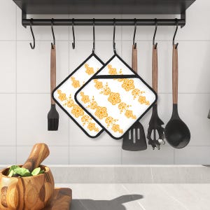 Pyrex Vintage Pyrex Butterfly Gold Pyrex / Butterfly Gold Corelle Pyrex Pattern Pot Holder set Vintage Corelle Butterfly Pot Holder Oven Mit