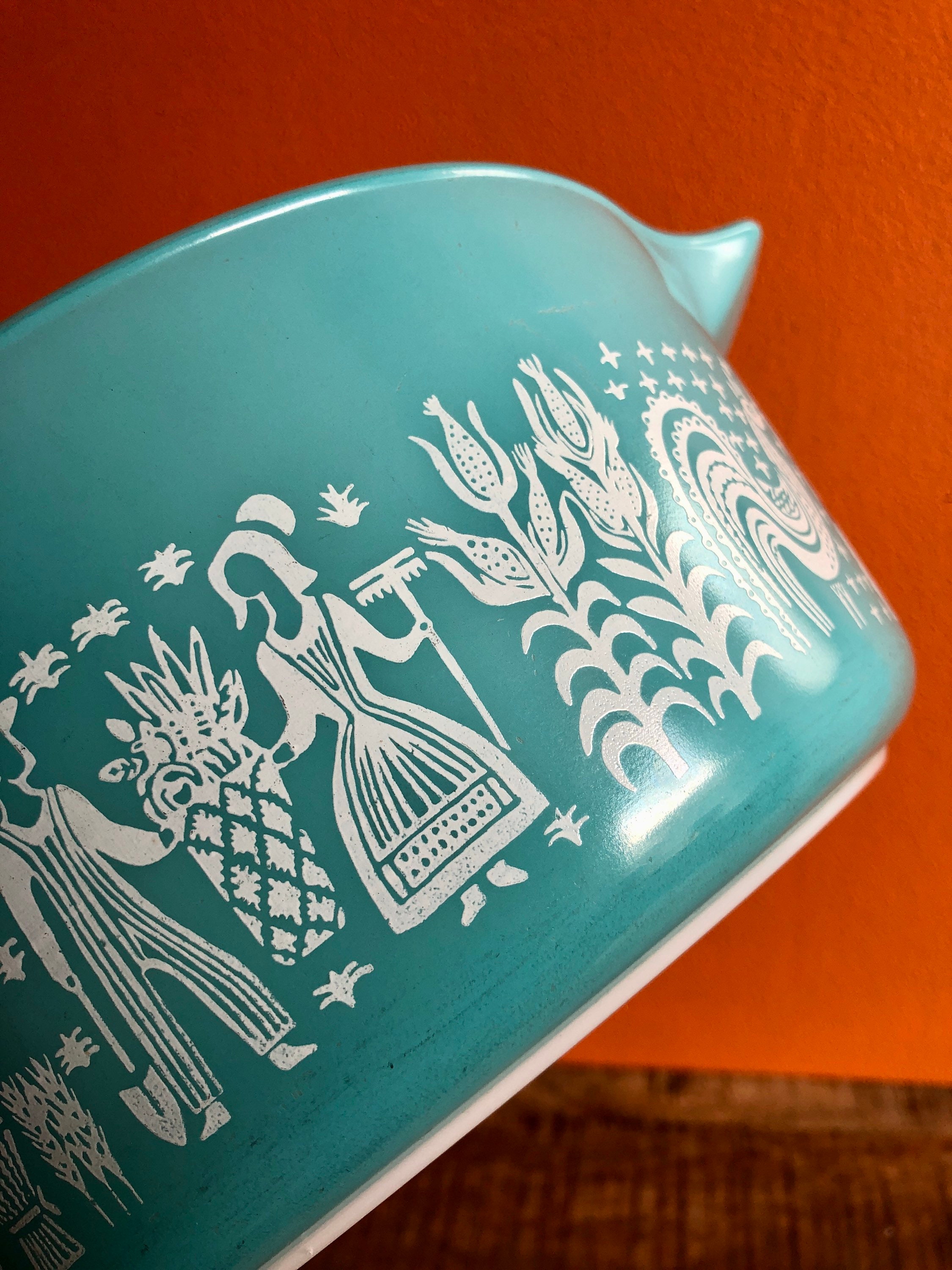 希少　パイレックス　バタープリント　アーミッシュ　キャセロール　 2個 希少パイレックスバタープリントアーミッシュキャセロール 2個