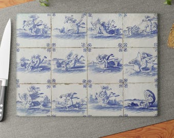 デルフトブルーの本、デルフトブルーのタイル、タイル、デルフト