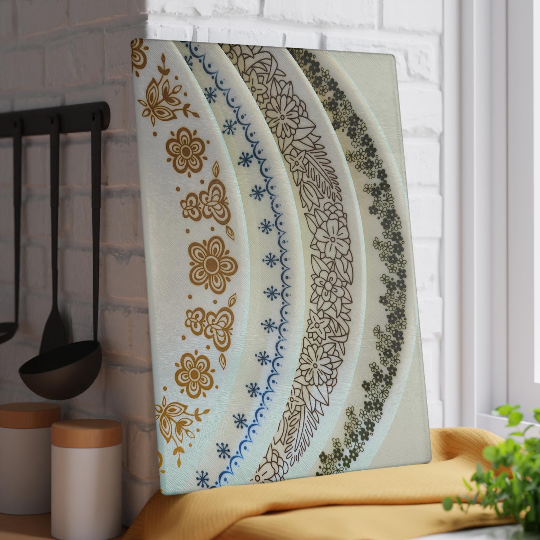 ヴィンテージ風強化ガラスカッティングボード - パイレックス