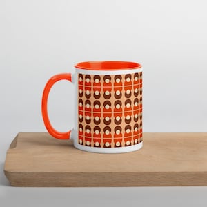 Retro 70s Coffee Mug - Vintage Mug Mug with Color Inside Vintage Coffee Mug. 1970s Coffee Mug Retro Kitchen - Vintage Kitchen