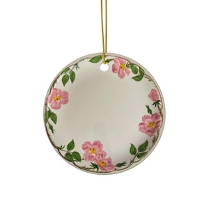 Franciscan Desert Rose Inspired Ceramic Ornaments, 2-Side Print, (1pc, 3pcs, 5pcs, 10pcs)