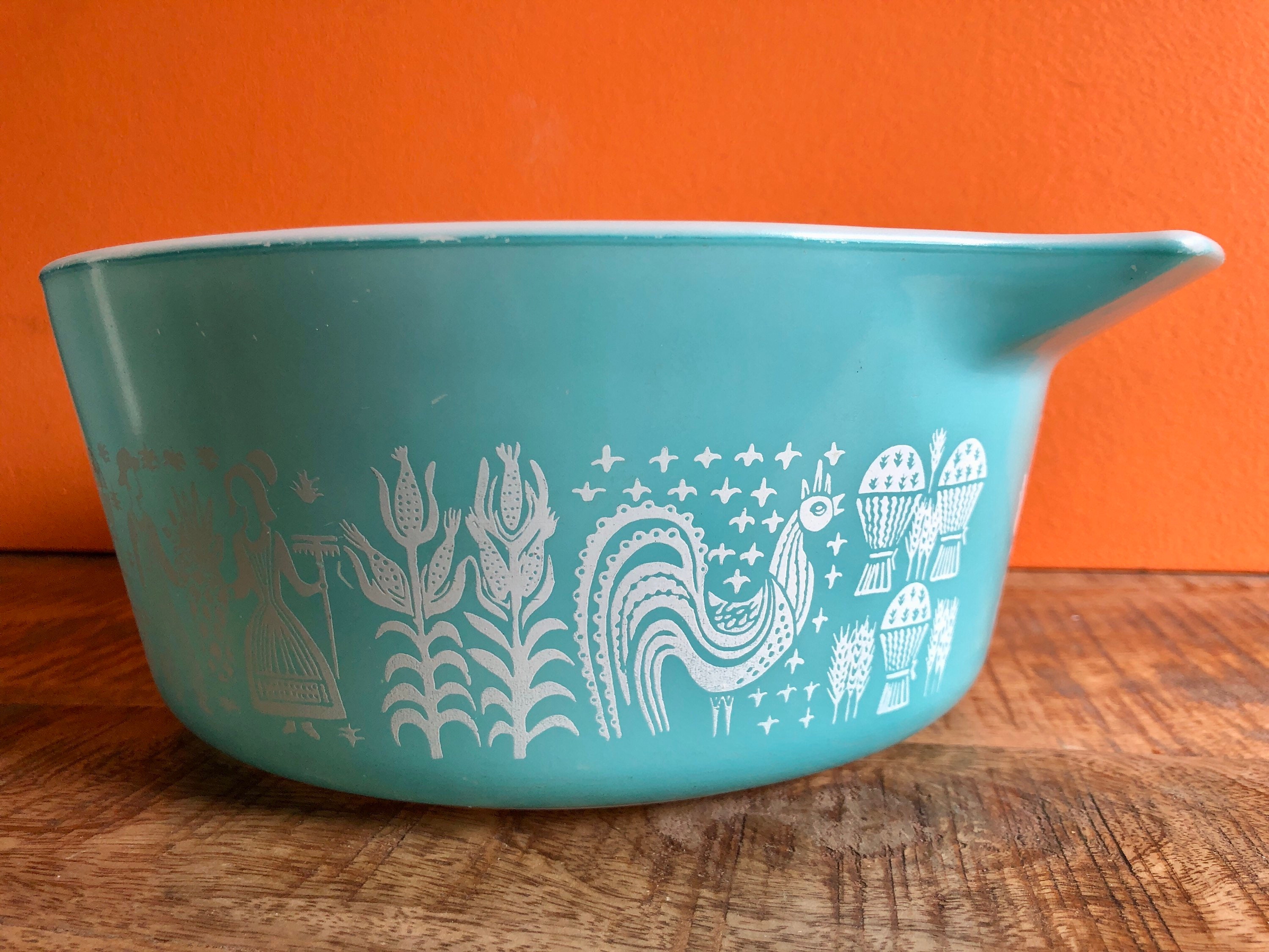 Pyrex turquoise bowl sale