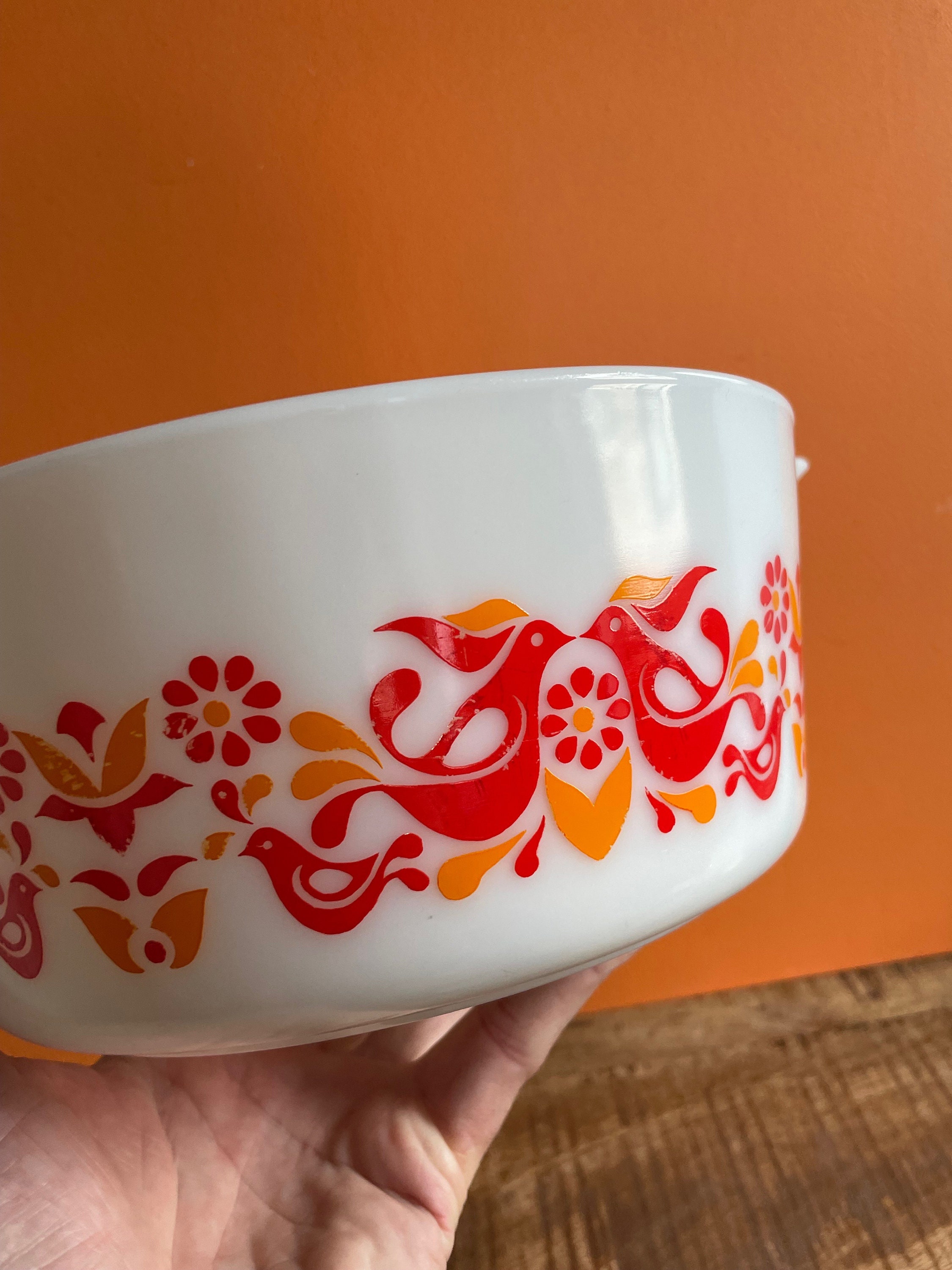 Vintage Pyrex Friendship Casserole, Orange Cinderella Bowl With