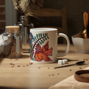 Villeroy und Boch Acapulco Inspired Repro Pigeon Tasse. Villeroy Boch Acapulco Muster Villeroy and Boch Keramik Kaffee Jumbo Tasse