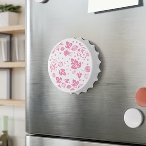Pyrex Inspiriert Rosa Stachelbeere Pyrex Magnet Pyrex Vintage Pink Pyrex Vintage Seltener Pyrex Seltener 70er Jahre Flaschenöffner