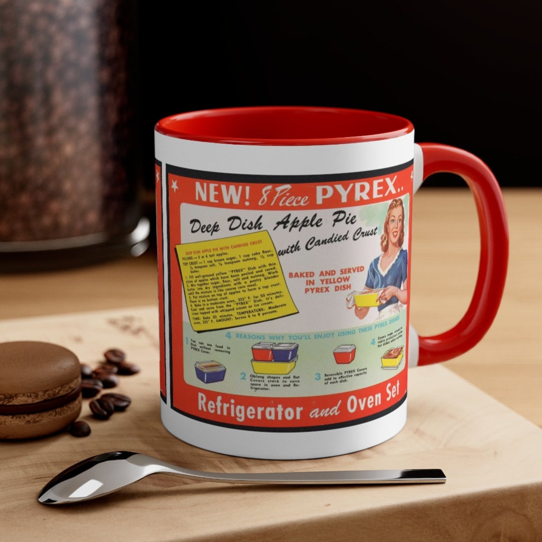 Pyrex Mugs Vintage Pyrex Advert Coffee Mug, Retro Pattern Accent Mug (11oz) - Etsy