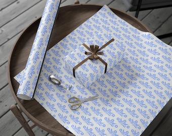 Carta da regalo blu fiordaliso, ispirata a Corningware, carta da regalo floreale