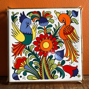Acapulco Villeroy And Boch RARE VERSION Septfontaines Pigeon Art Villeroy Boch Trivet Tile Pot Stand Holder Acapulco Septfontaines
