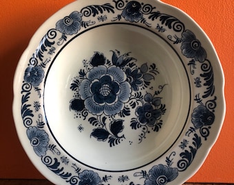 Vintage Delft Blue Plate – Royal Goedewaagen Floral Wall Decor (9.44 inch)