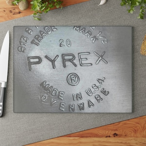Pyrex seltenes Vintages Pyrex inspiriertes Glas Schneidebrett Pyrex Geschenk