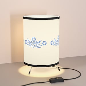 Lampe trépied vintage bleuet Corningware inspirée du bleuet Corningware vintage Lampe trépied vintage bleuet Corningware bleue Prise USCA