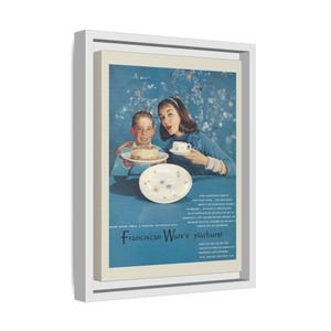 Vintage 1950s Franciscan Starburst Wall Art - Atomic MCM Dinnerware Decor - Retro Franciscan China Gift - Mid Century Kitchen Chic Framed