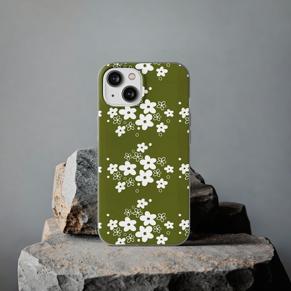 Corelle Spring Blossom Phone Case – Retro Crazy Daisy Pattern, Flexi Cover