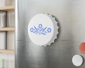 Cornflower Bottle Opener, Inspired by Vintage Corningware