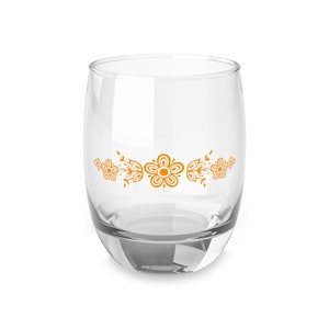 Pyrex Butterfly Gold Inspired Whiskey Glass