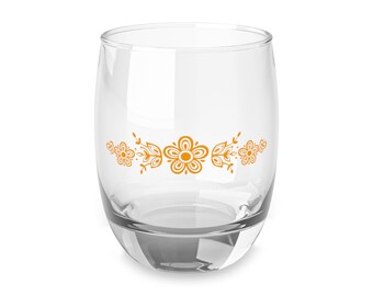 Vidrio de whisky inspirado en oro mariposa Pyrex