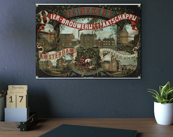 Vintage Heineken Brewery Advertisement – Aluminum Wall Art