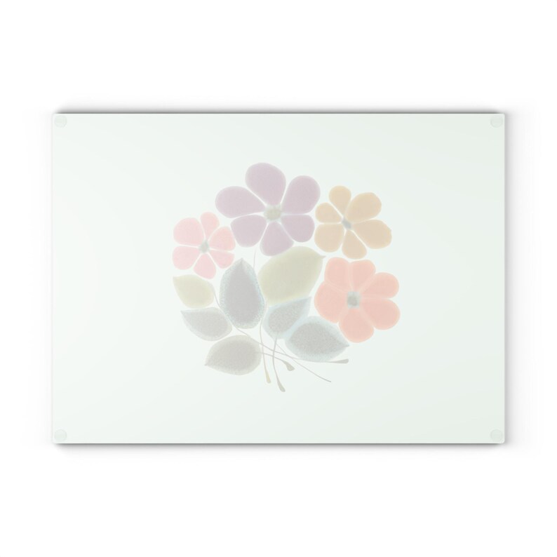 Franciscan Ware Floral Glass Cutting Board – Vintage Kitchen Decor image 10