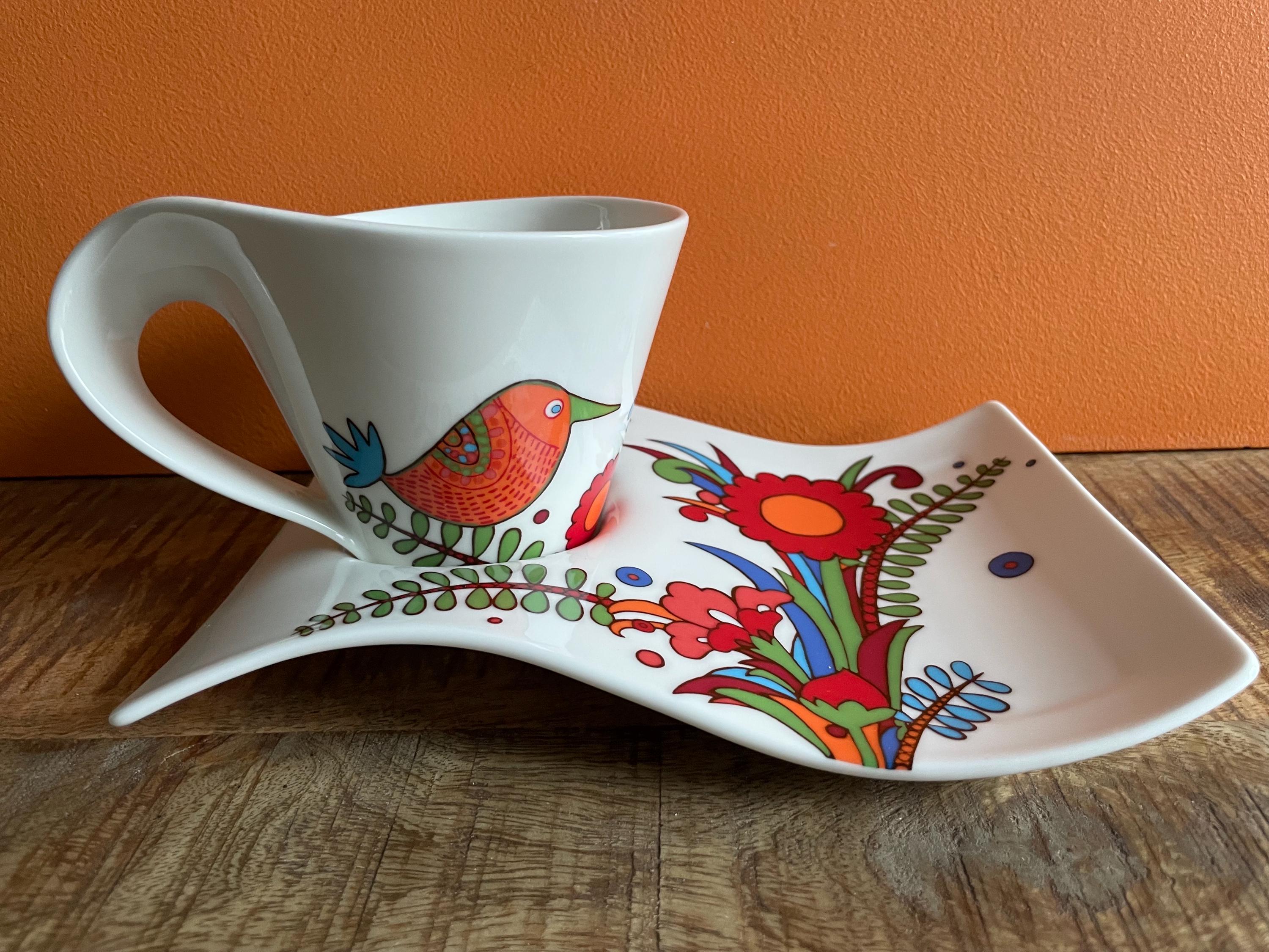 Villeroy and Boch Acapulco New Wave Mug & Saucer. New Wave