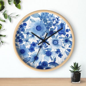 Netherland Holland Porcelain Inspired Delft Blue Christmas Netherlands Gifts Blauw Delft Wall Clock Delft Blue Wall Clock Nederland Windmill