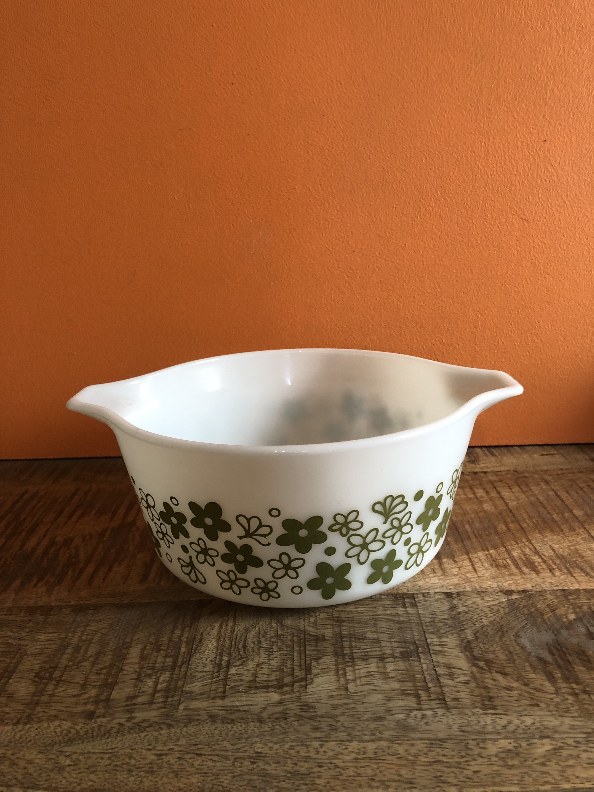 Rare Vintage Spring Blossom Green Pyrex Casserole Dish #474 Rare Vintage Spring Blossom Green Pyrex Casserole Dish #474