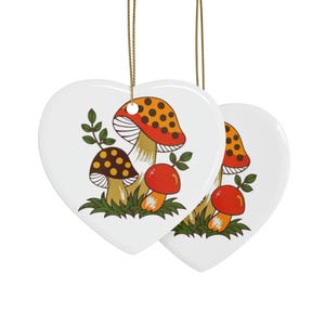 Vintage Sears Merry Mushroom Ceramic Christmas Ornaments | Iconic 1970s Sears Mushroom Design (1pcs, 5pcs, 10pcs, 20pcs)