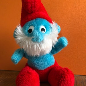 Smurfs 1982 Smurf Figures Smurfs Papa Smurf Smurfs Figures Poppa Smurf Smurf Figurine Doll Vintage Toys Collectible - Vintage Smurf Gift